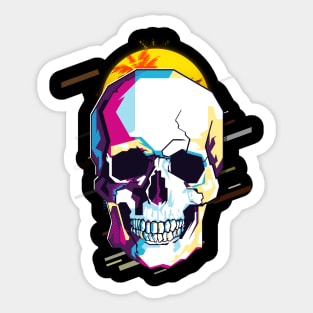 Skull retro80s Sticker